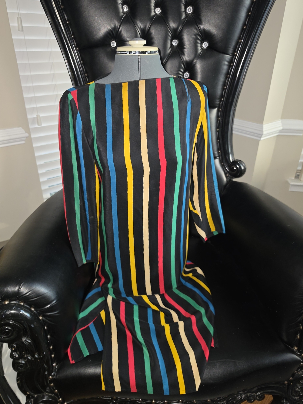 Vintage Kenar Colorful Stripe Dress